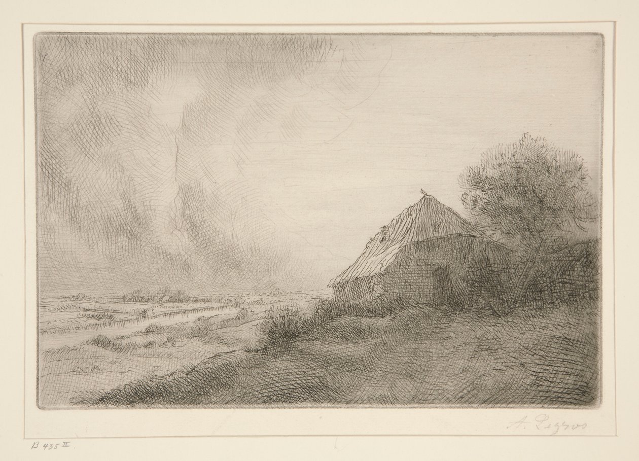La Masure sur la Colline da Alphonse Legros