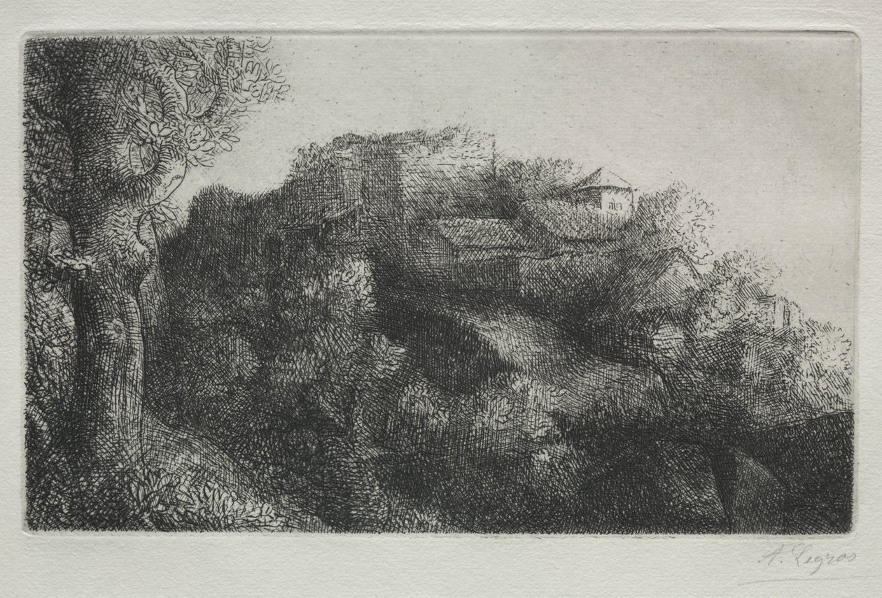 Paesaggio (con edifici) da Alphonse Legros