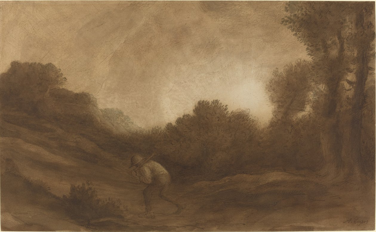 Paesaggio, sera da Alphonse Legros