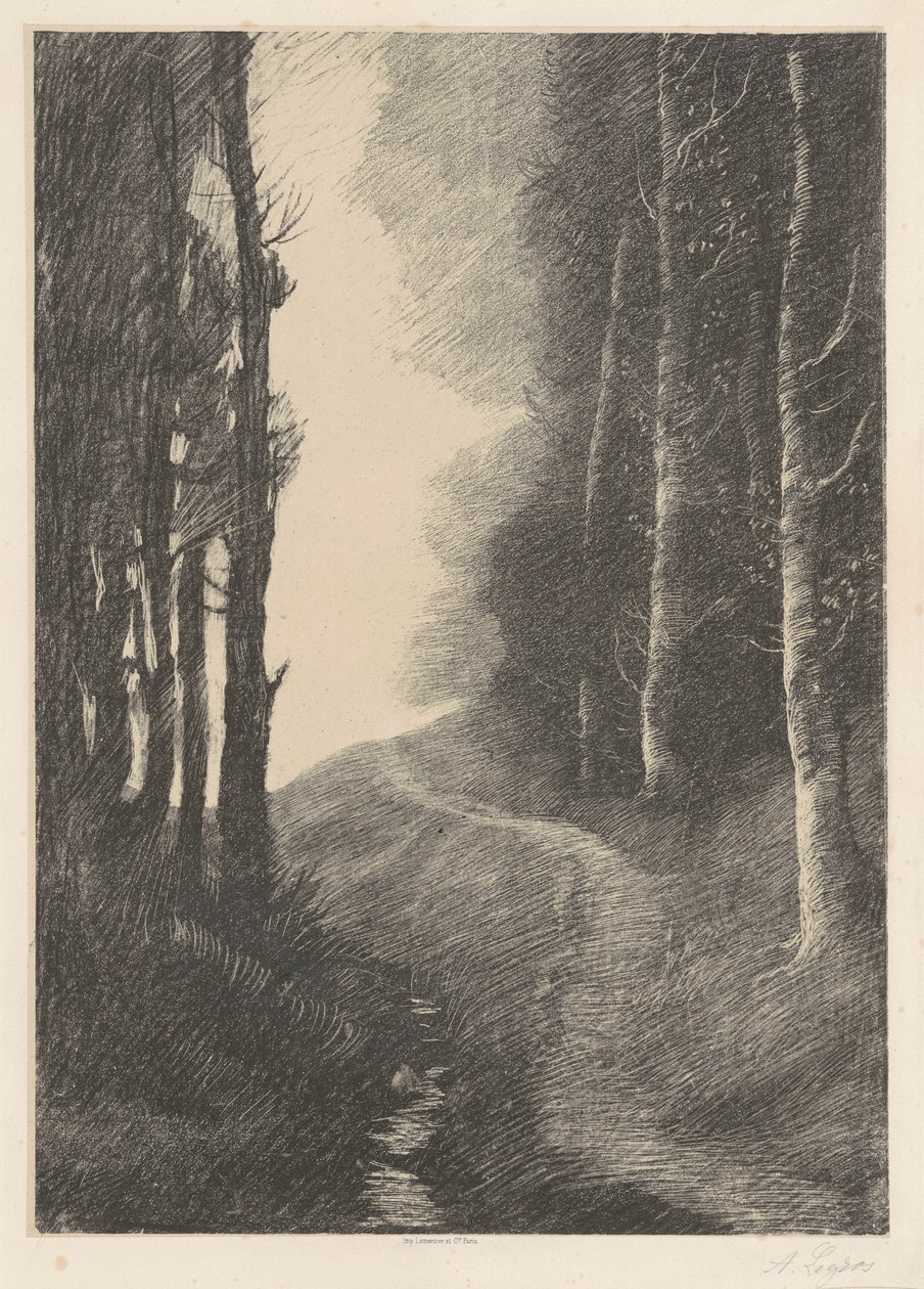 Paesaggio con betulle (Le Paysage aux Bouleaux) da Alphonse Legros