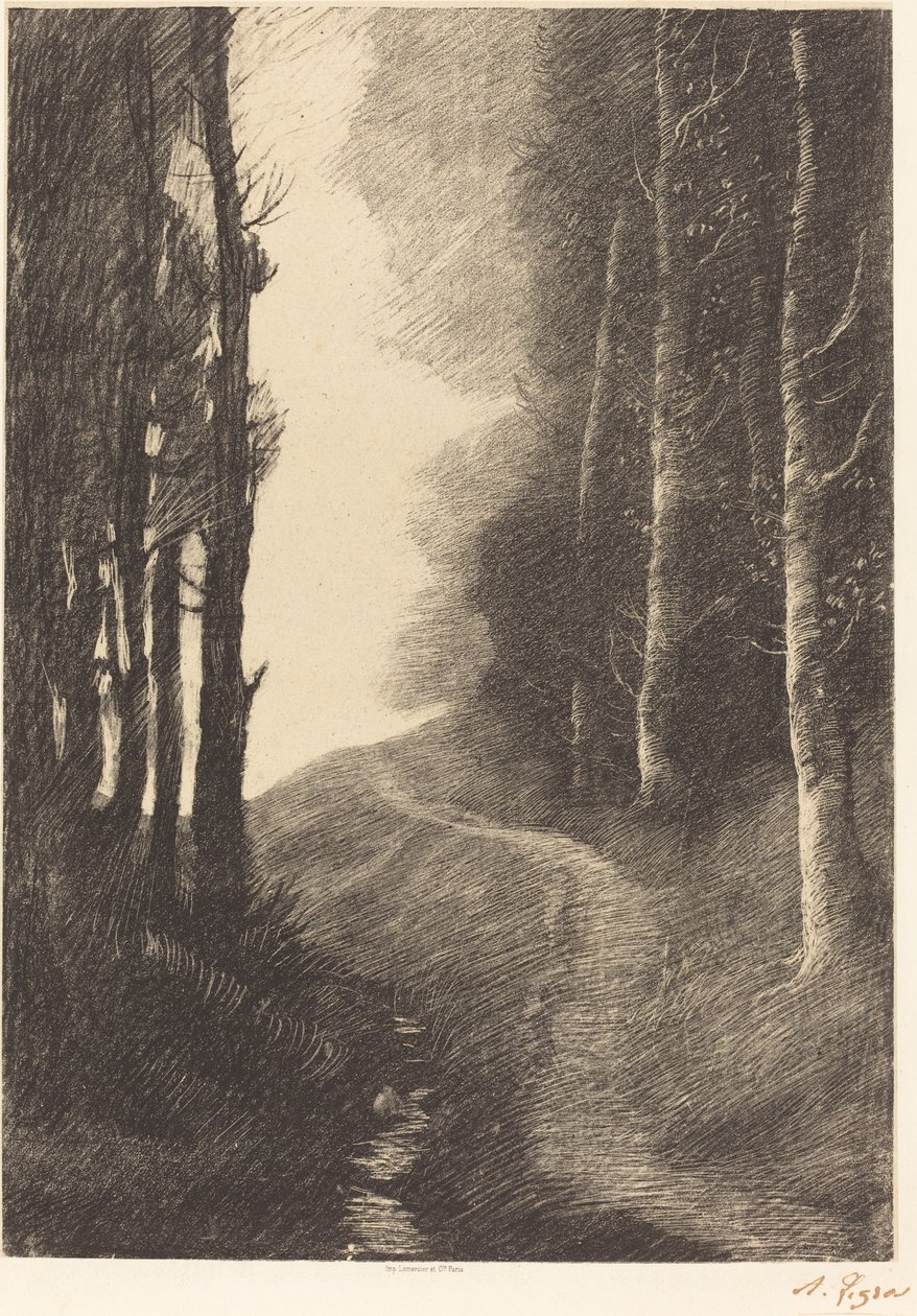Paesaggio con betulle da Alphonse Legros