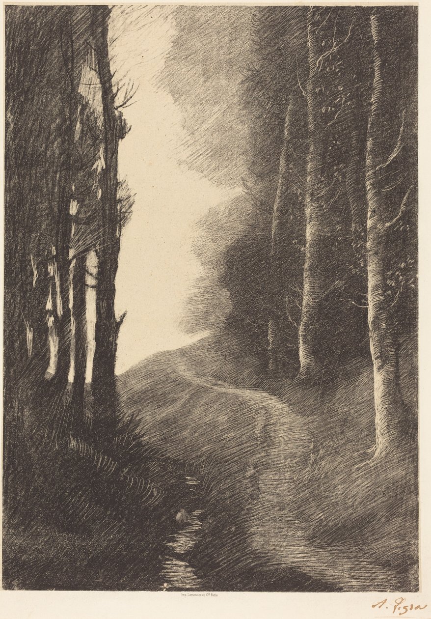 Paesaggio con betulle da Alphonse Legros