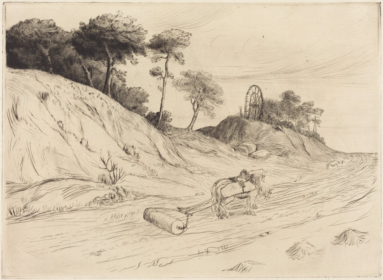 Paesaggio con rullo (Le paysage au rouleau) da Alphonse Legros
