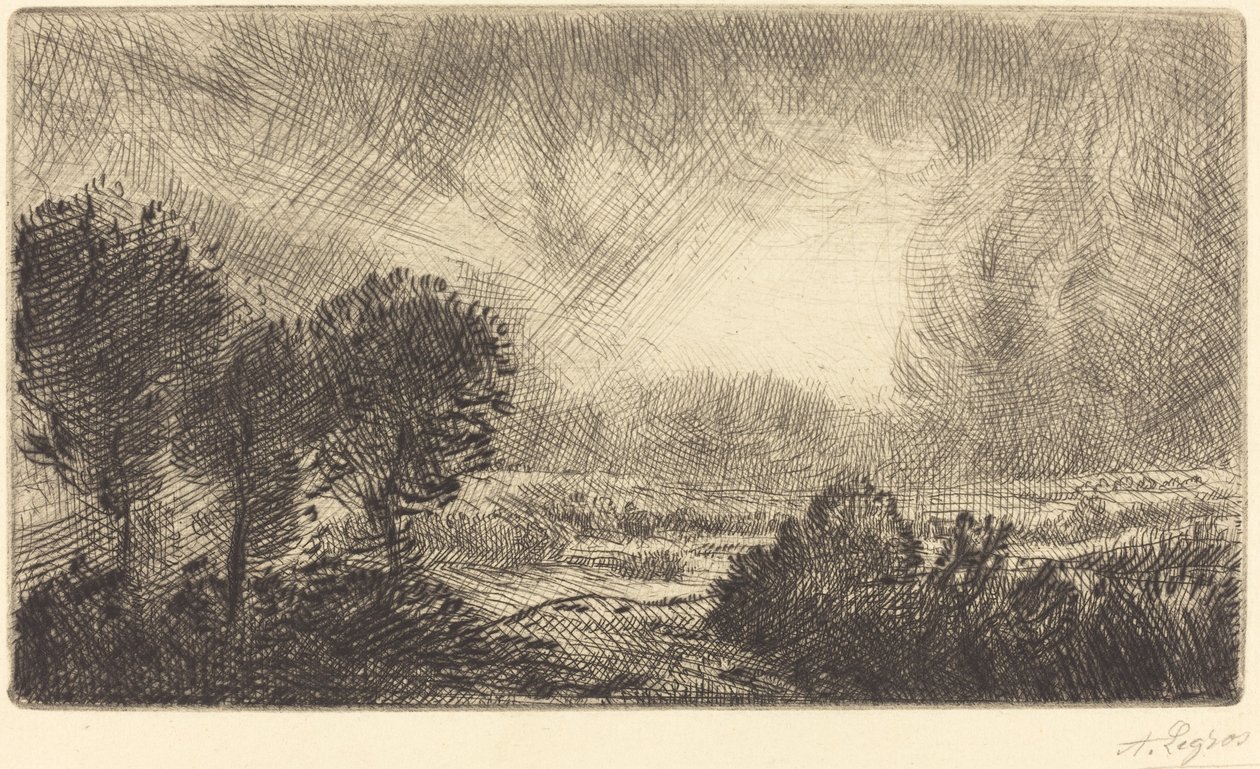 Paesaggio con tempesta da Alphonse Legros