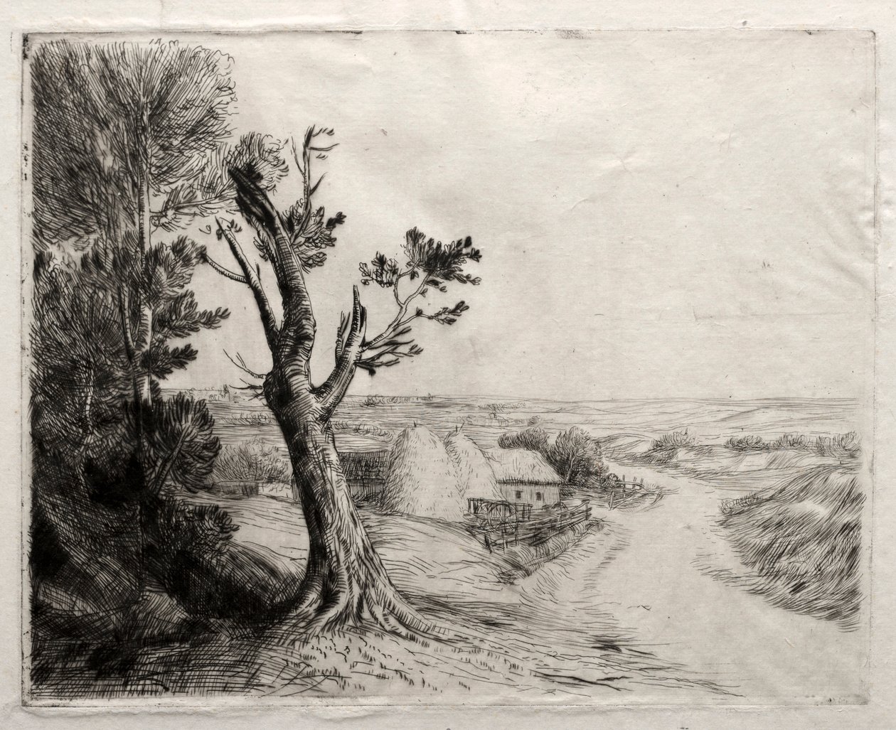 Paesaggio con Covoni di Paglia da Alphonse Legros