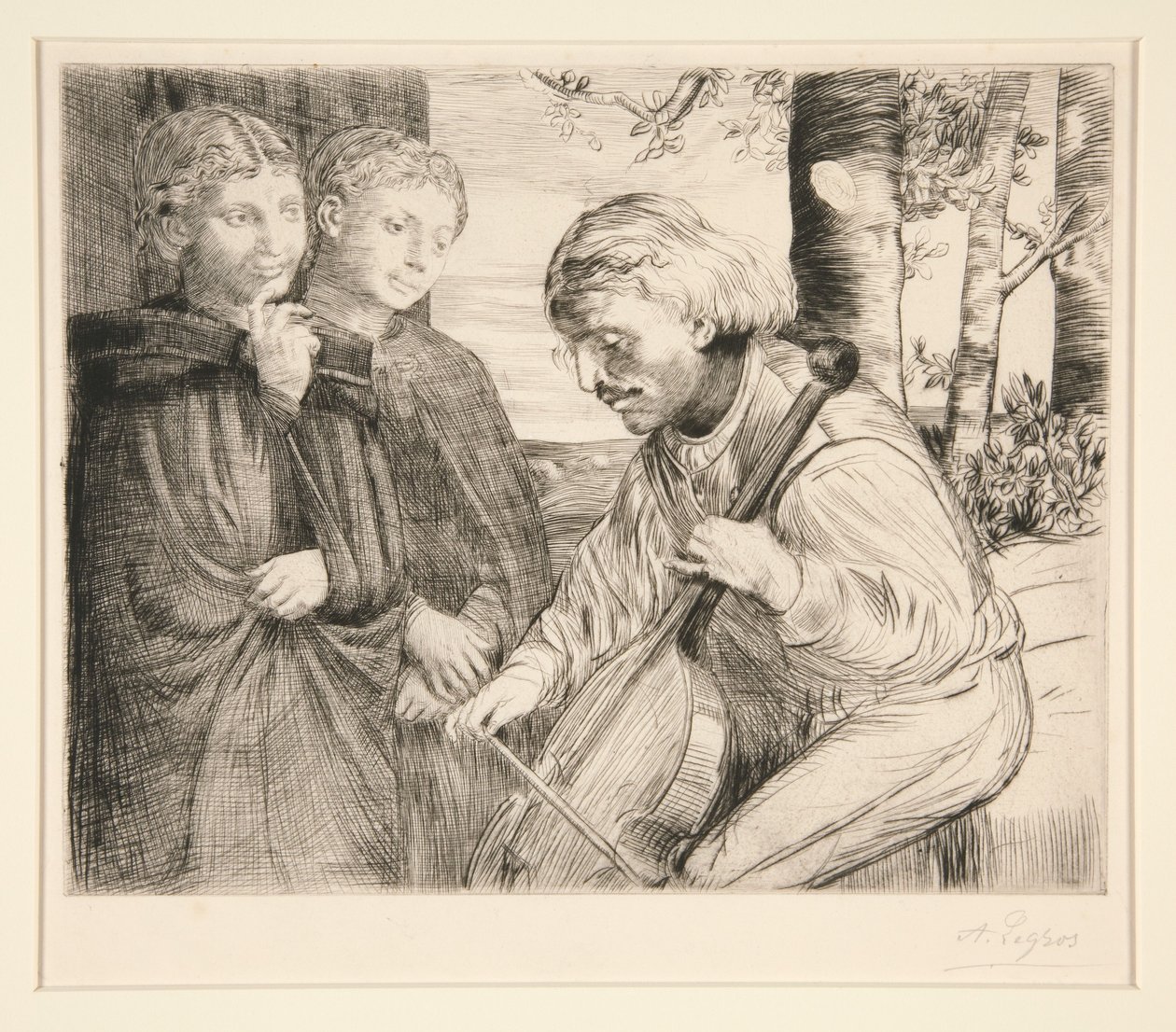 Il suonatore di viola (The Viol Player) da Alphonse Legros