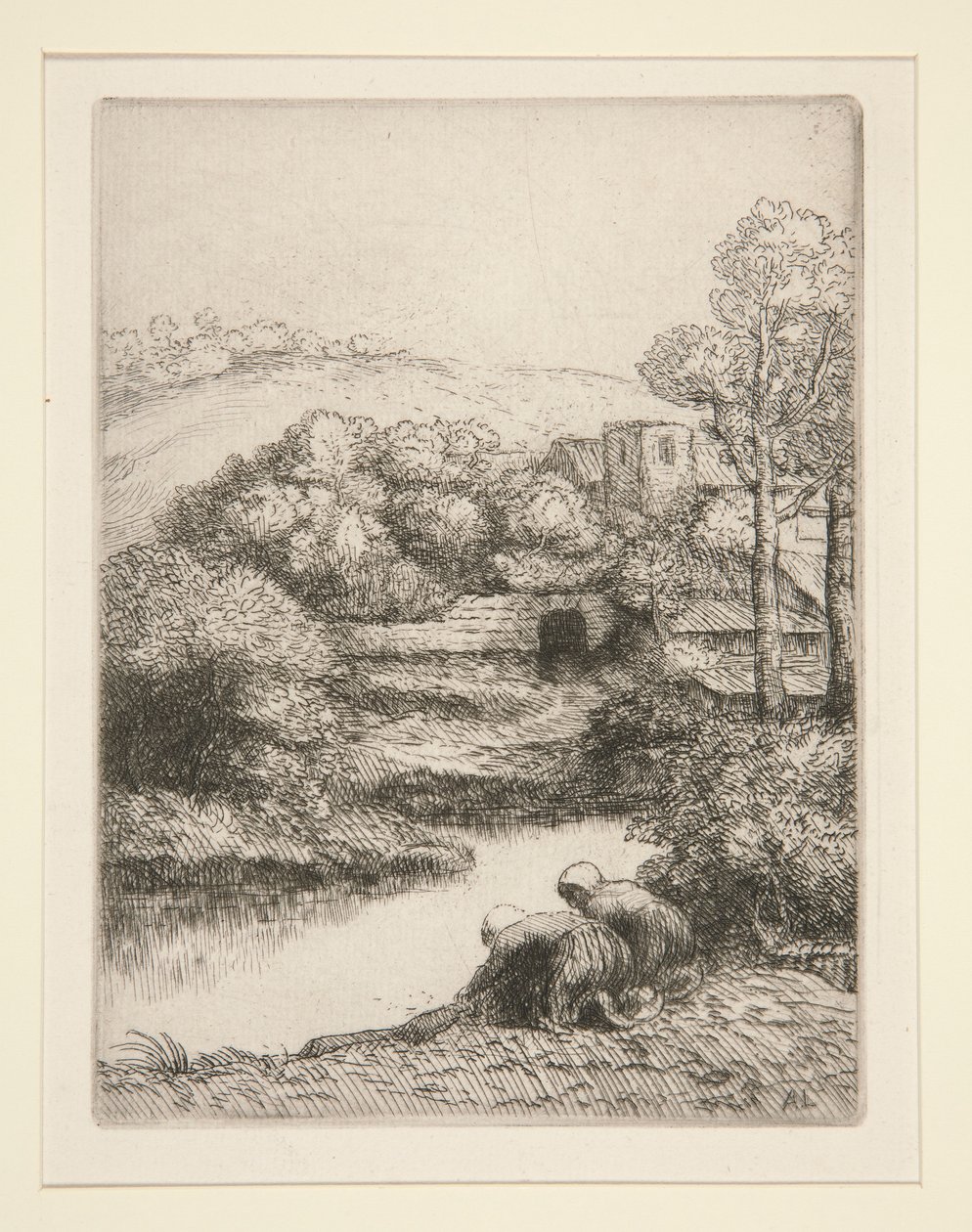 Le lavoir, o Les laveuses (Lavatoio, o Lavandaie) da Alphonse Legros