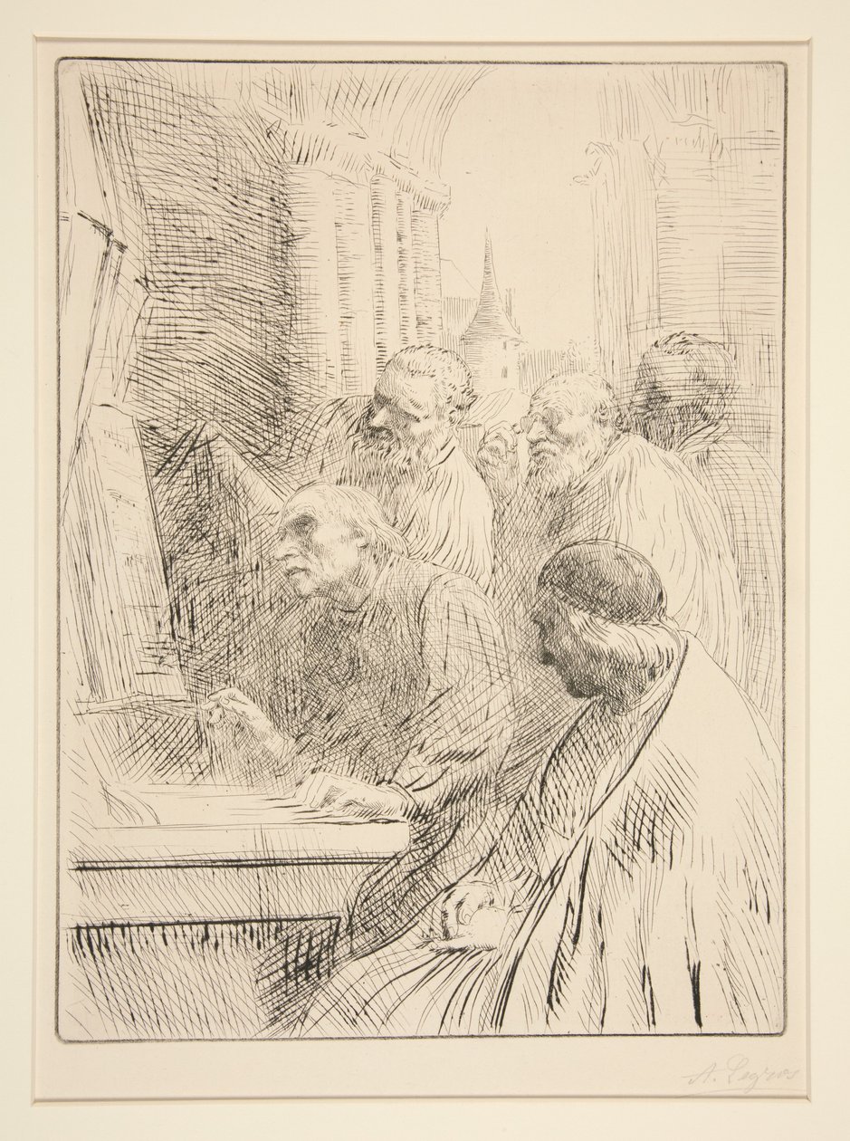 Monaci in chiesa da Alphonse Legros