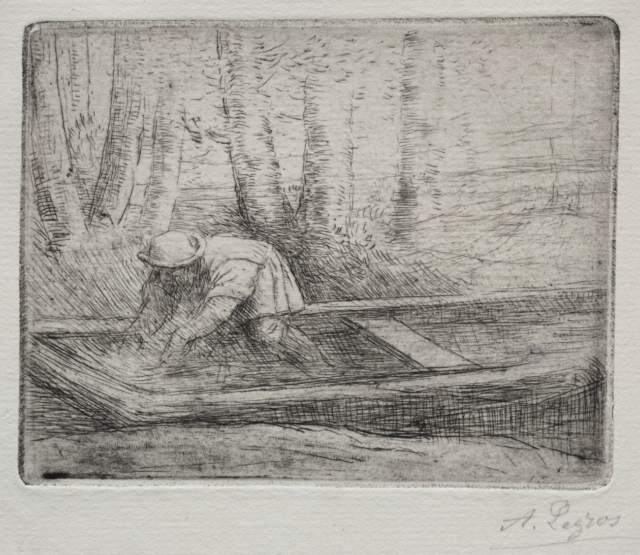 Uomo in una Barca da Alphonse Legros