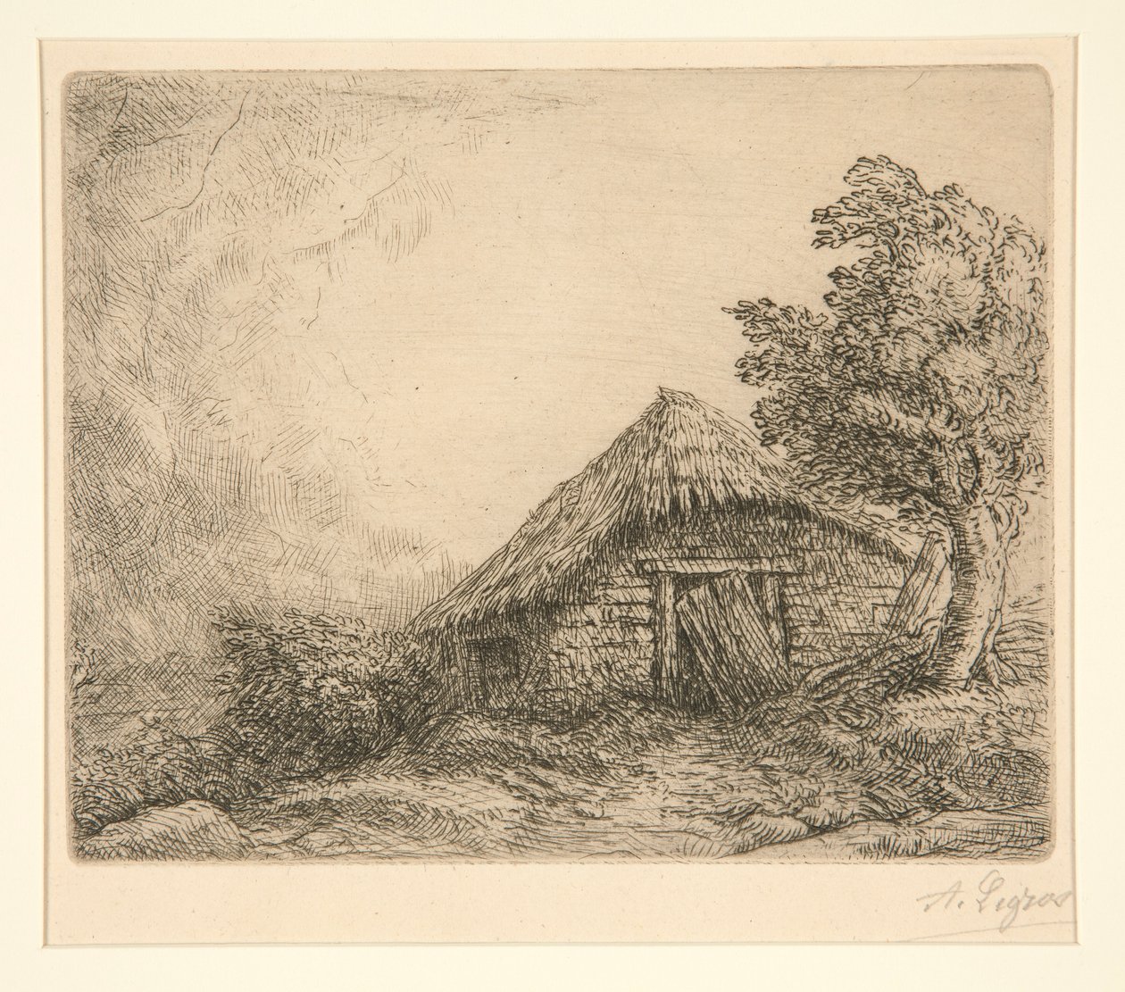 Cottage su una collina da Alphonse Legros