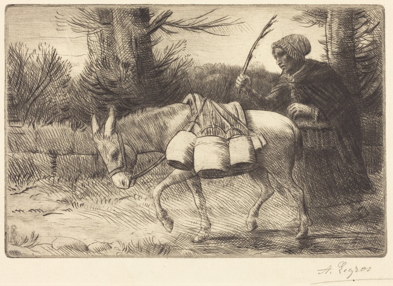Lattaia di Boulogne, 3ª tavola (Laitière à Boulogne) da Alphonse Legros
