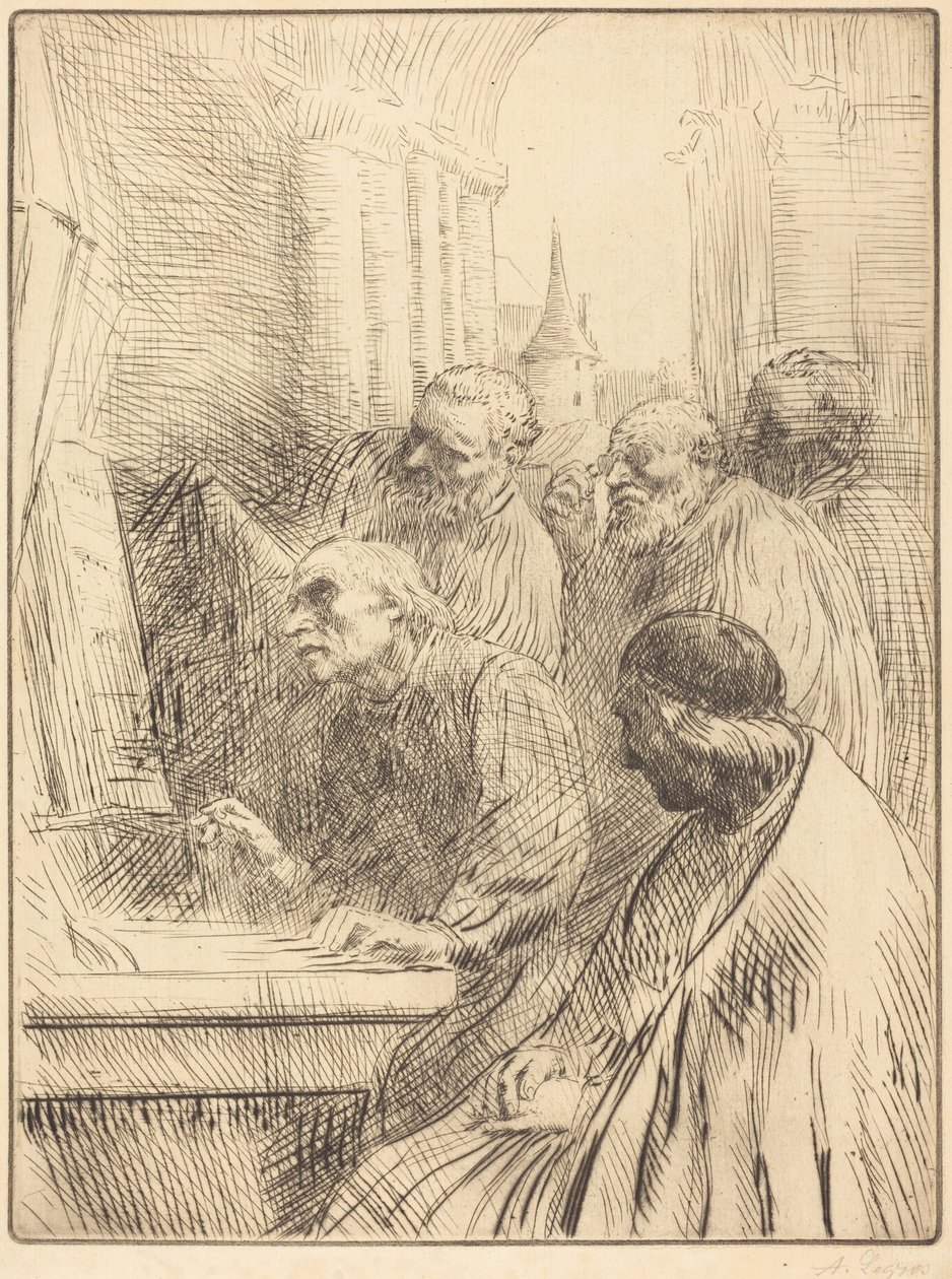 Monks at Church (I monaci in chiesa) da Alphonse Legros