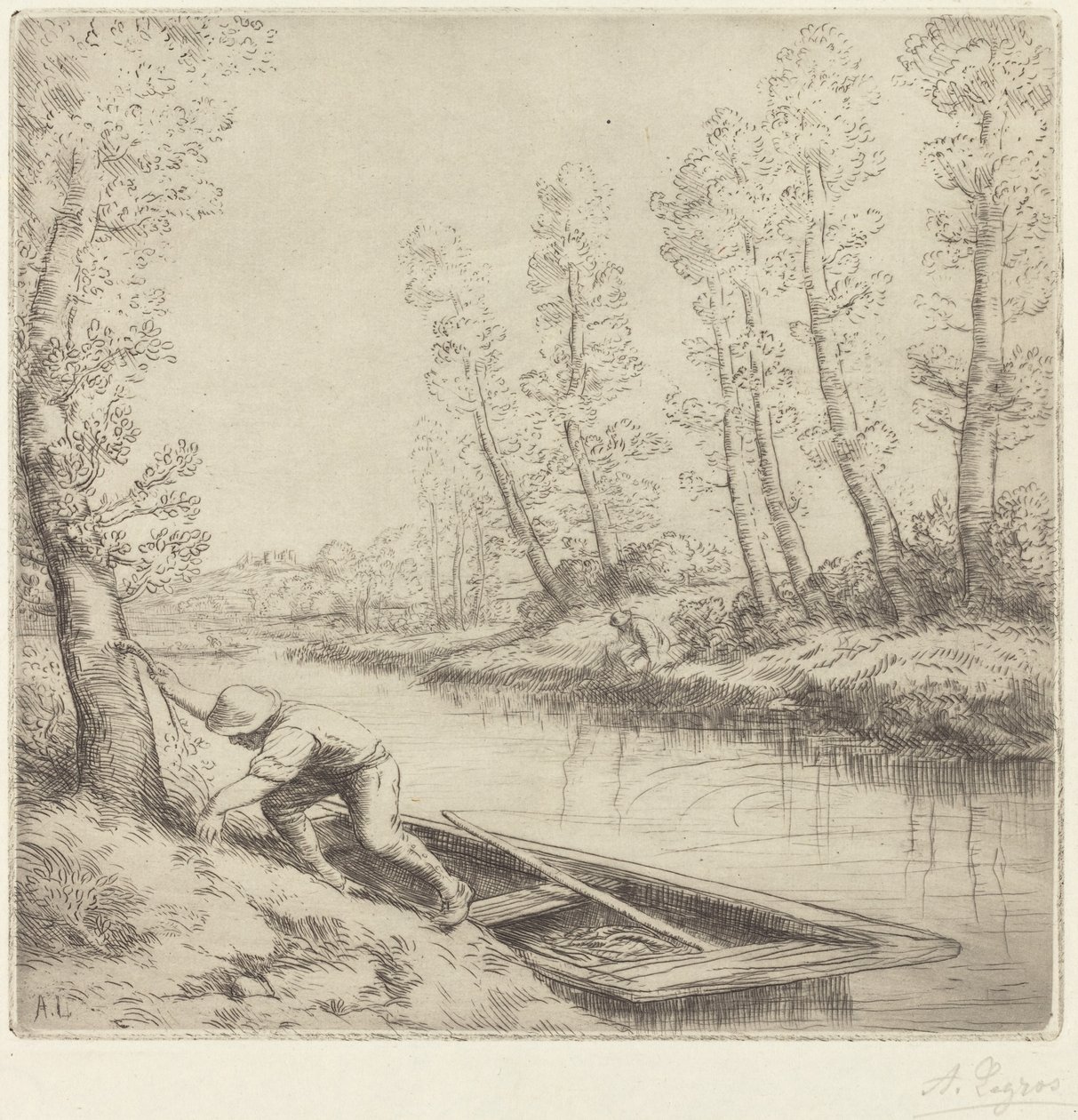 Mattina lungo il fiume da Alphonse Legros