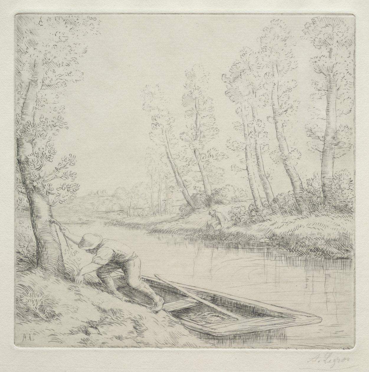 Mattino sul fiume da Alphonse Legros