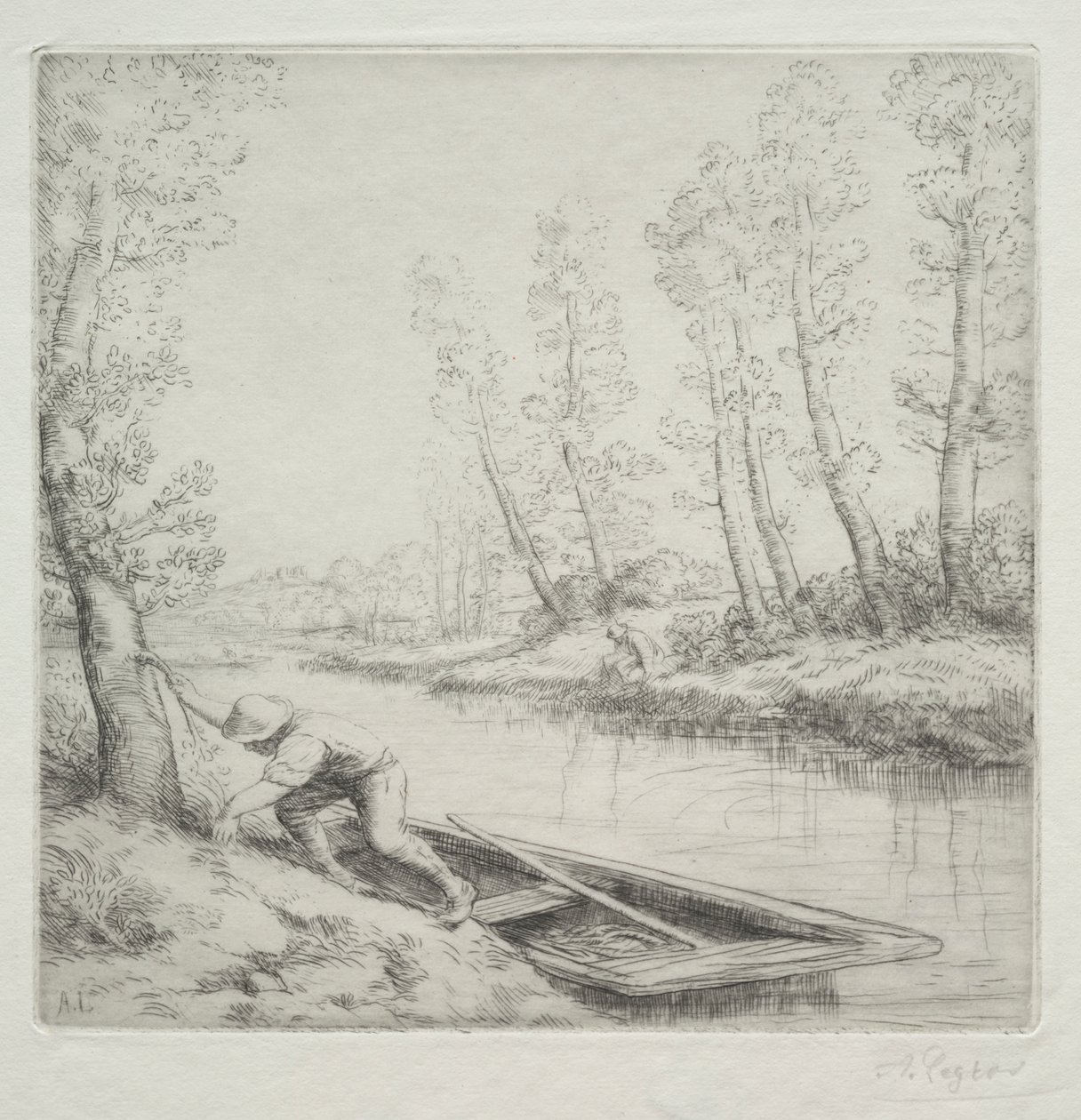 Mattina sul fiume da Alphonse Legros