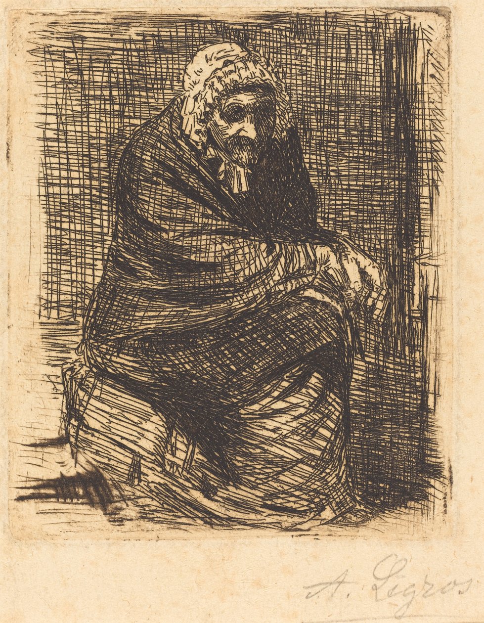 Vecchia donna seduta da Alphonse Legros