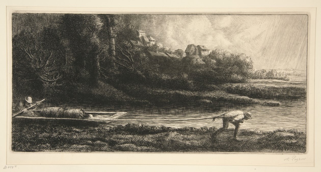 Paesaggio in barca da Alphonse Legros