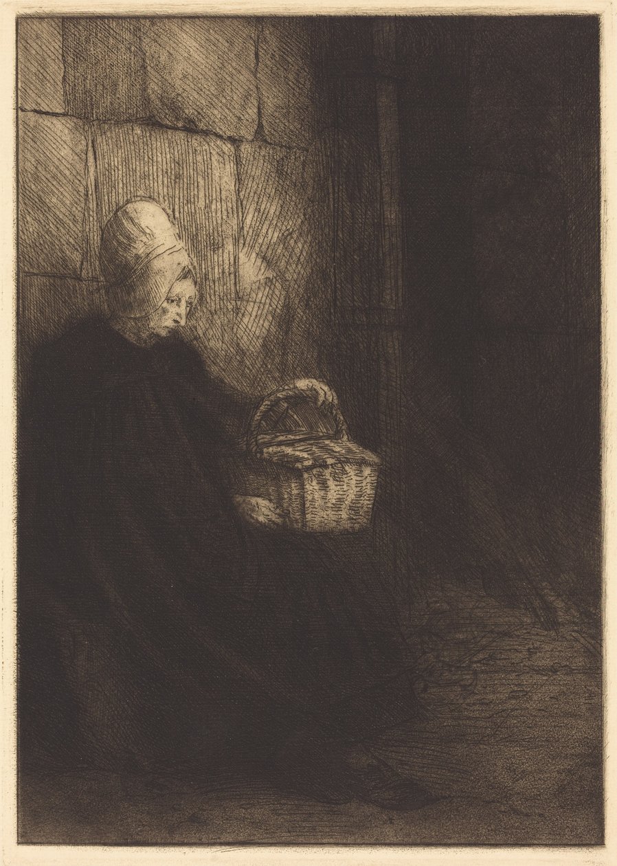 Contadina di Boulogne (Contadina dei dintorni di Boulogne, detta “La donna con il cesto”) da Alphonse Legros