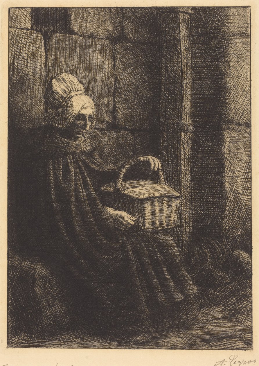 Contadina di Boulogne (Contadina dei dintorni di Boulogne, detta “La donna con il cesto”) da Alphonse Legros