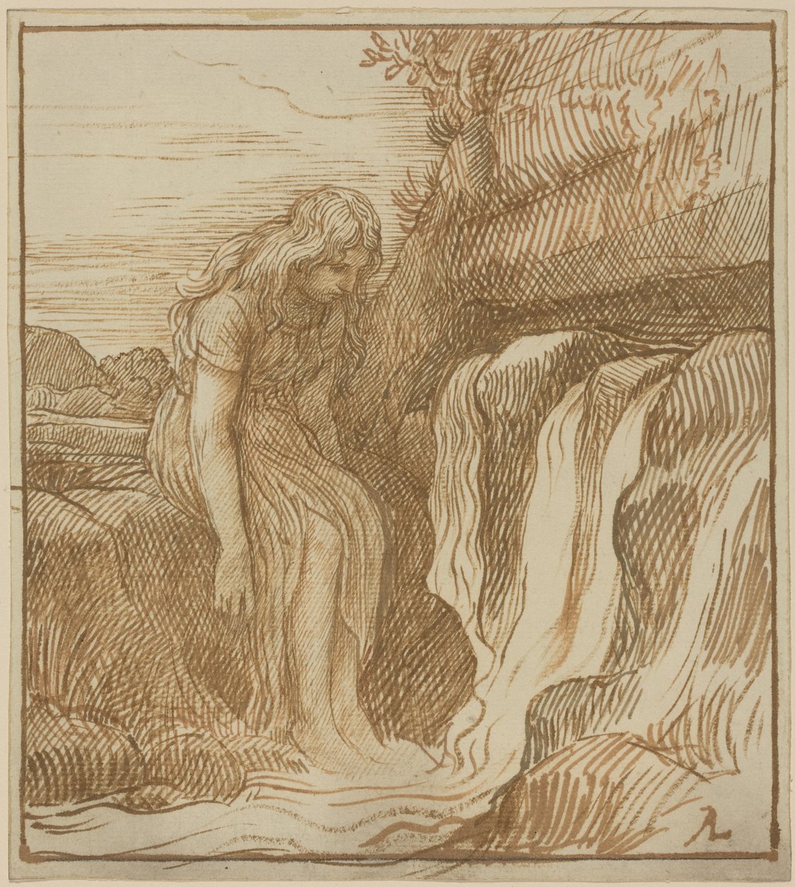 Contadino alla fonte da Alphonse Legros
