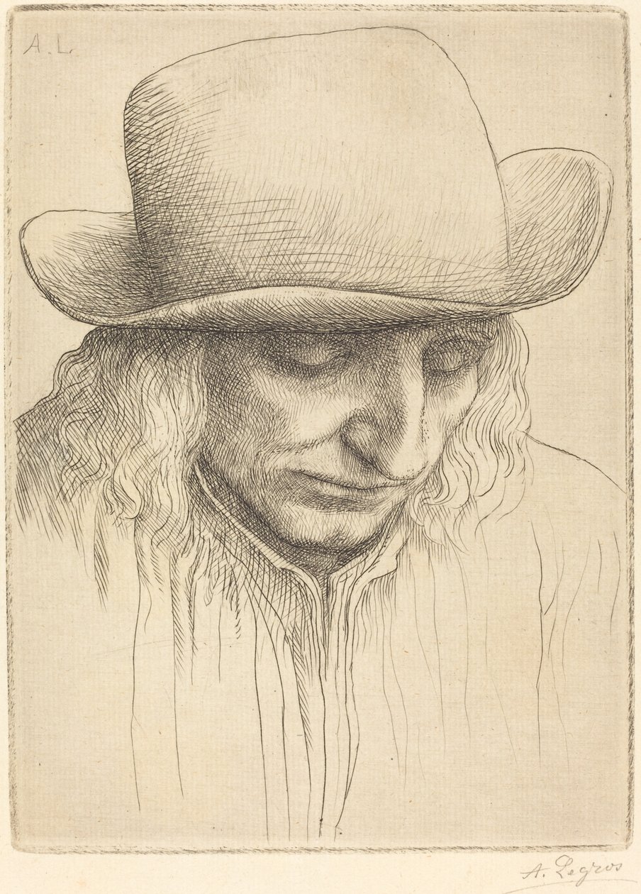 Contadino con Cappello Rotondo da Alphonse Legros