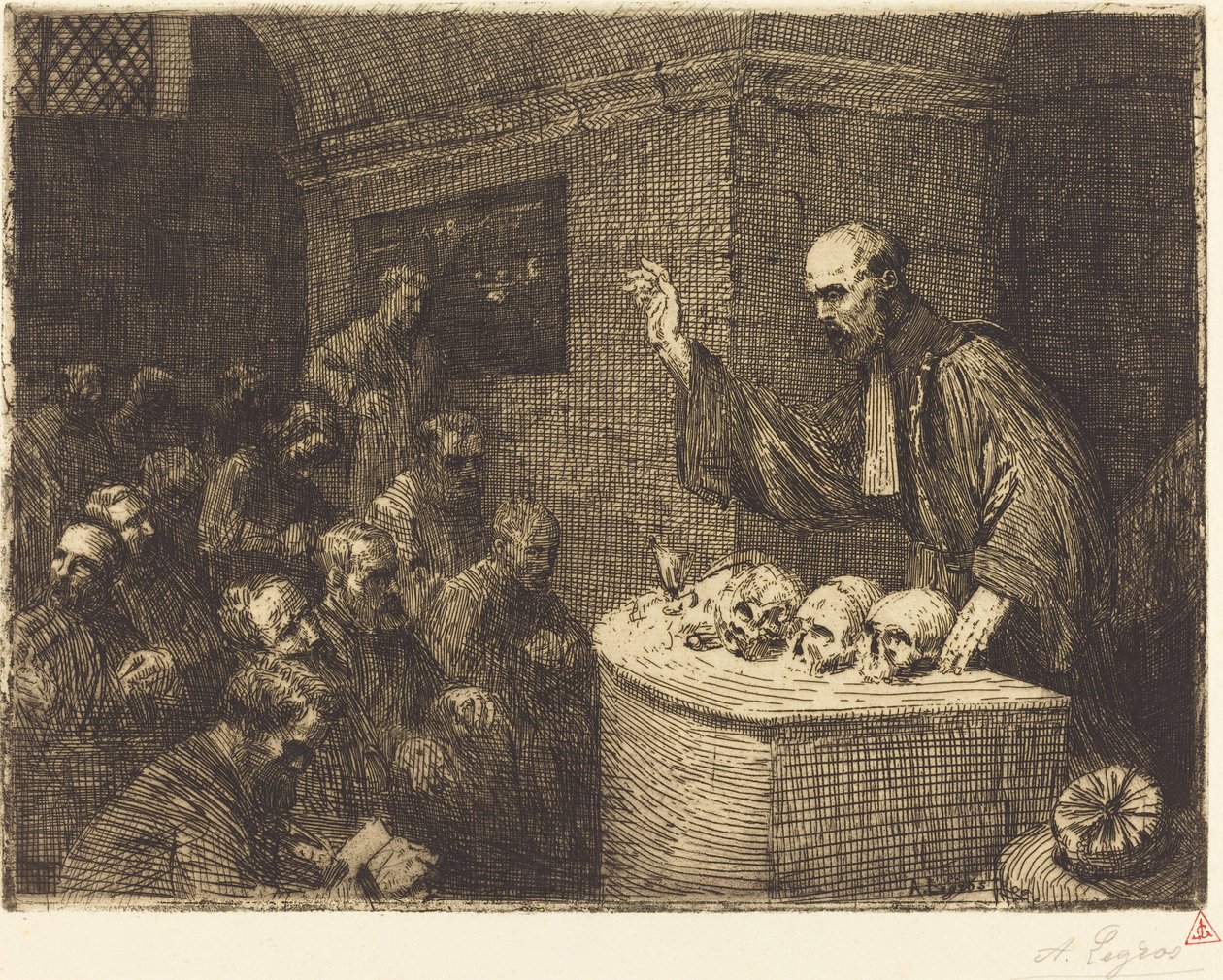 Corso di frenologia (2ª tavola) da Alphonse Legros