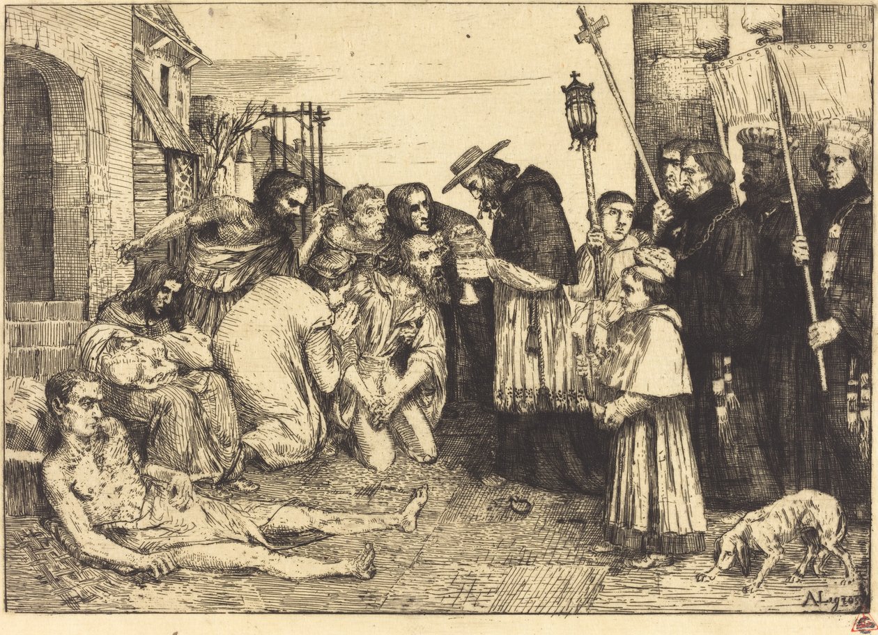 Vittime della peste di Roma da Alphonse Legros