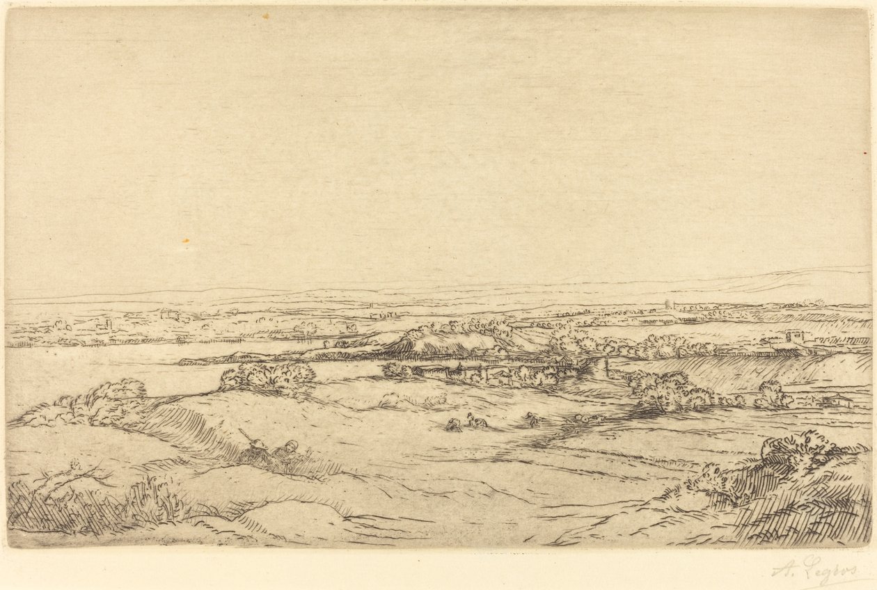 Pianura vicino a un lago (La plaine pres du lac) da Alphonse Legros