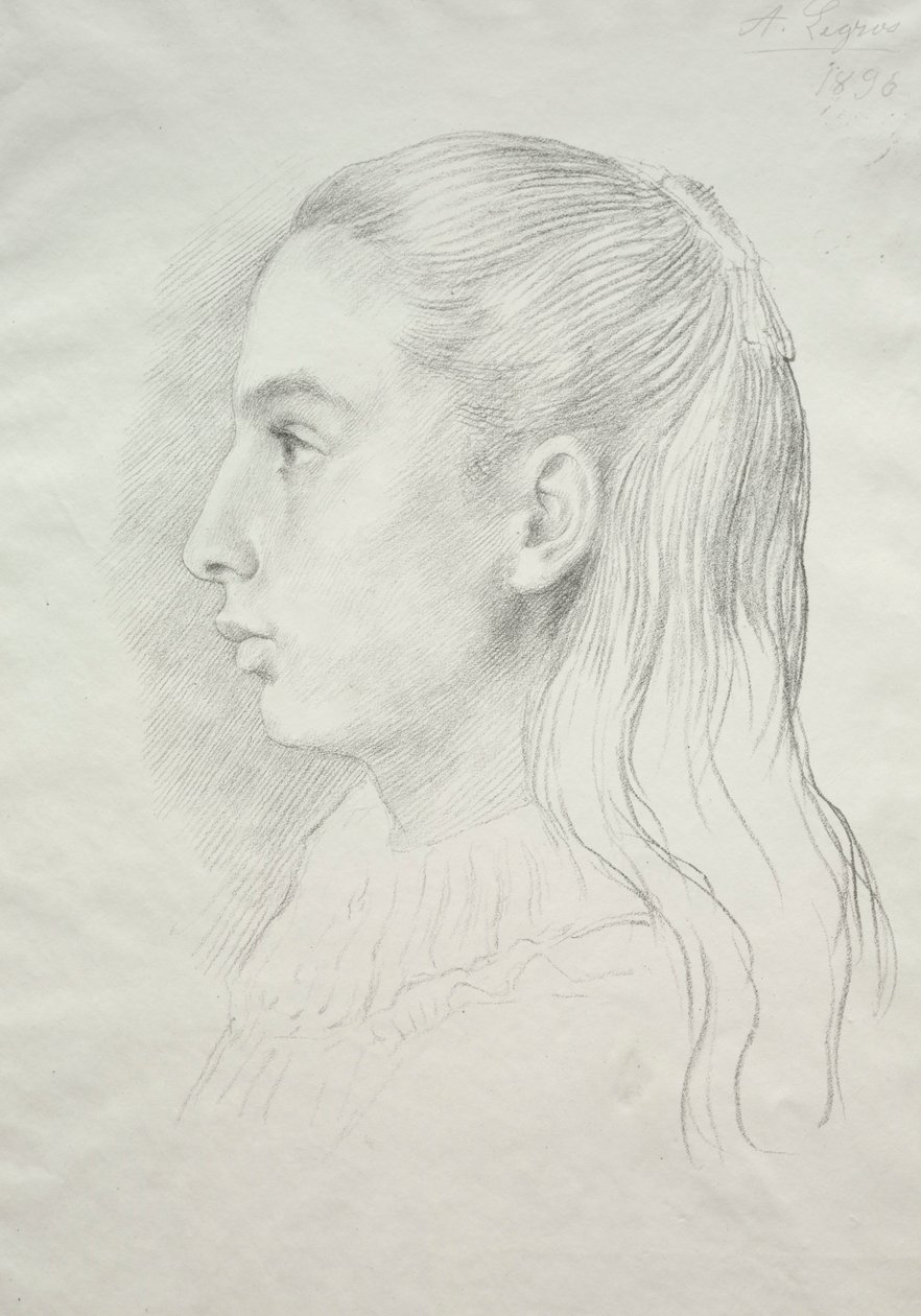 Ritratto di Mlle. Nora E. Legros, 1896 da Alphonse Legros
