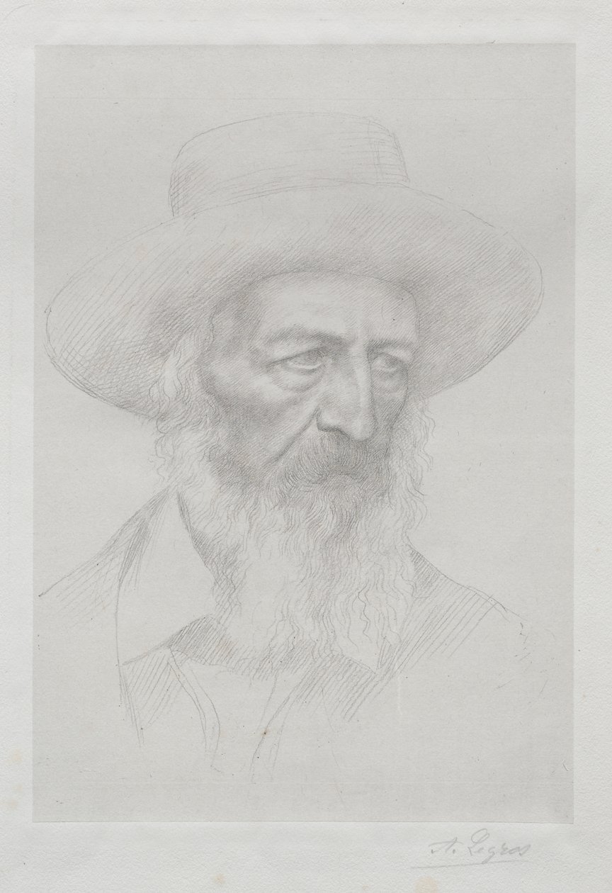 Ritratto di Alfred Lord Tennyson da Alphonse Legros