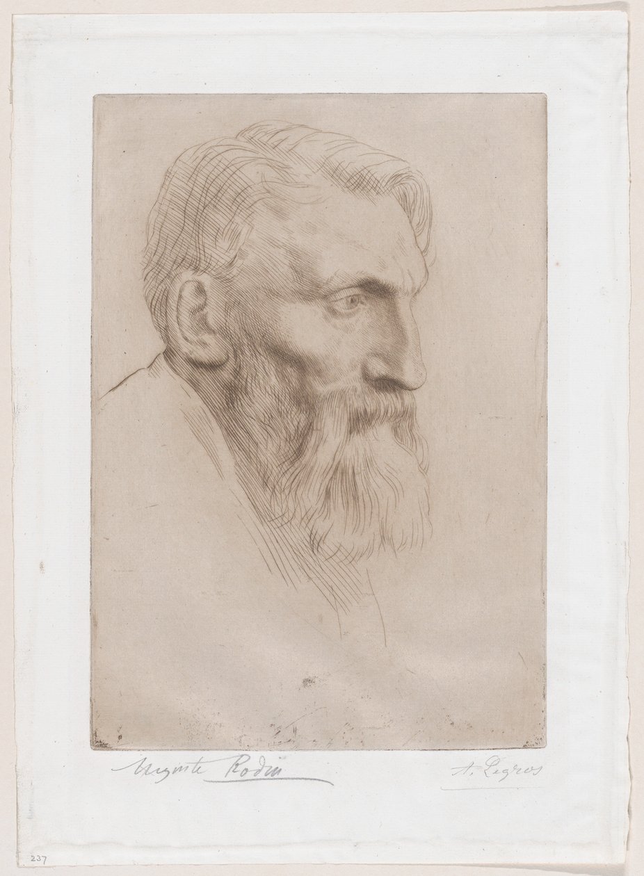 Ritratto di Auguste Rodin da Alphonse Legros