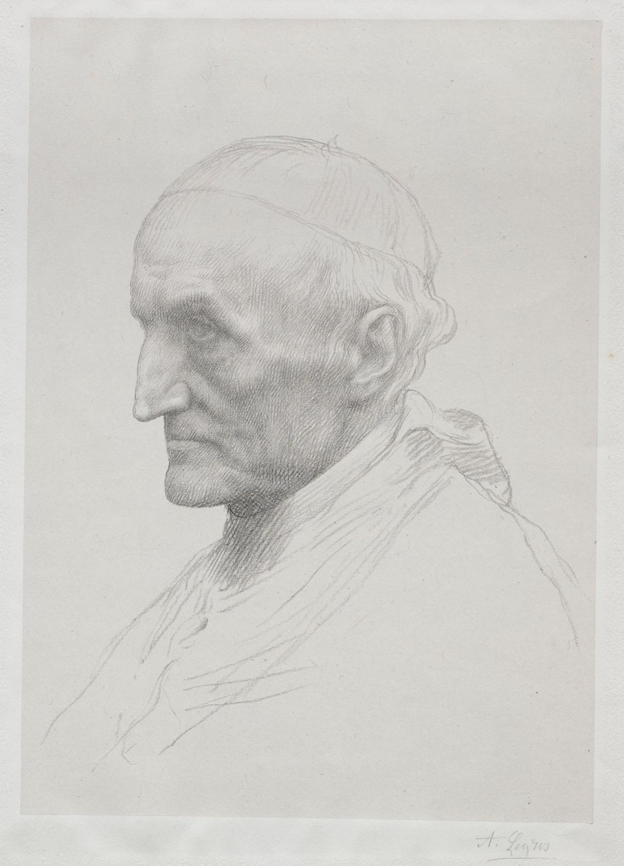 Ritratto del cardinale Manning (seconda tavola) da Alphonse Legros