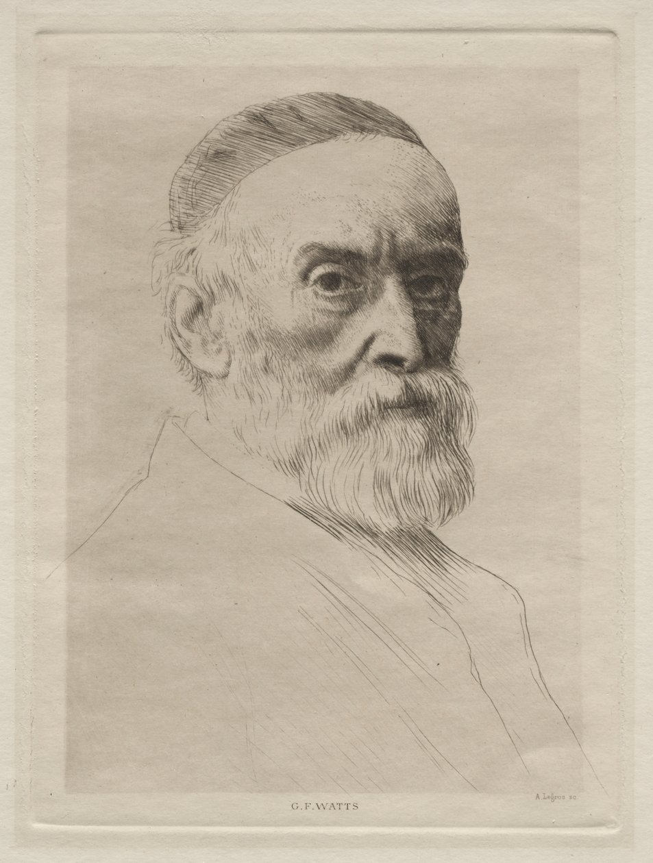 Ritratto di George Frederic Watts da Alphonse Legros