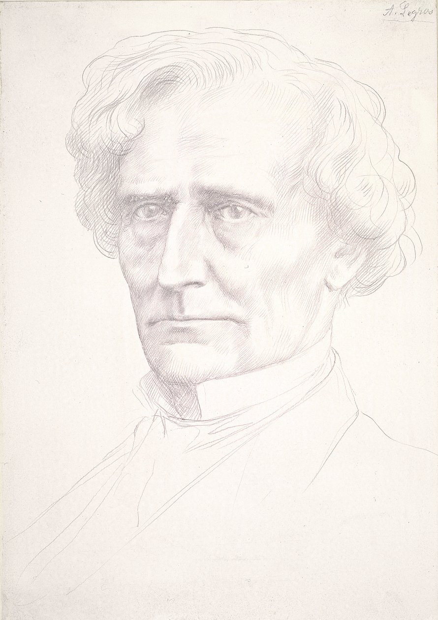 Ritratto di Hector Berlioz da Alphonse Legros