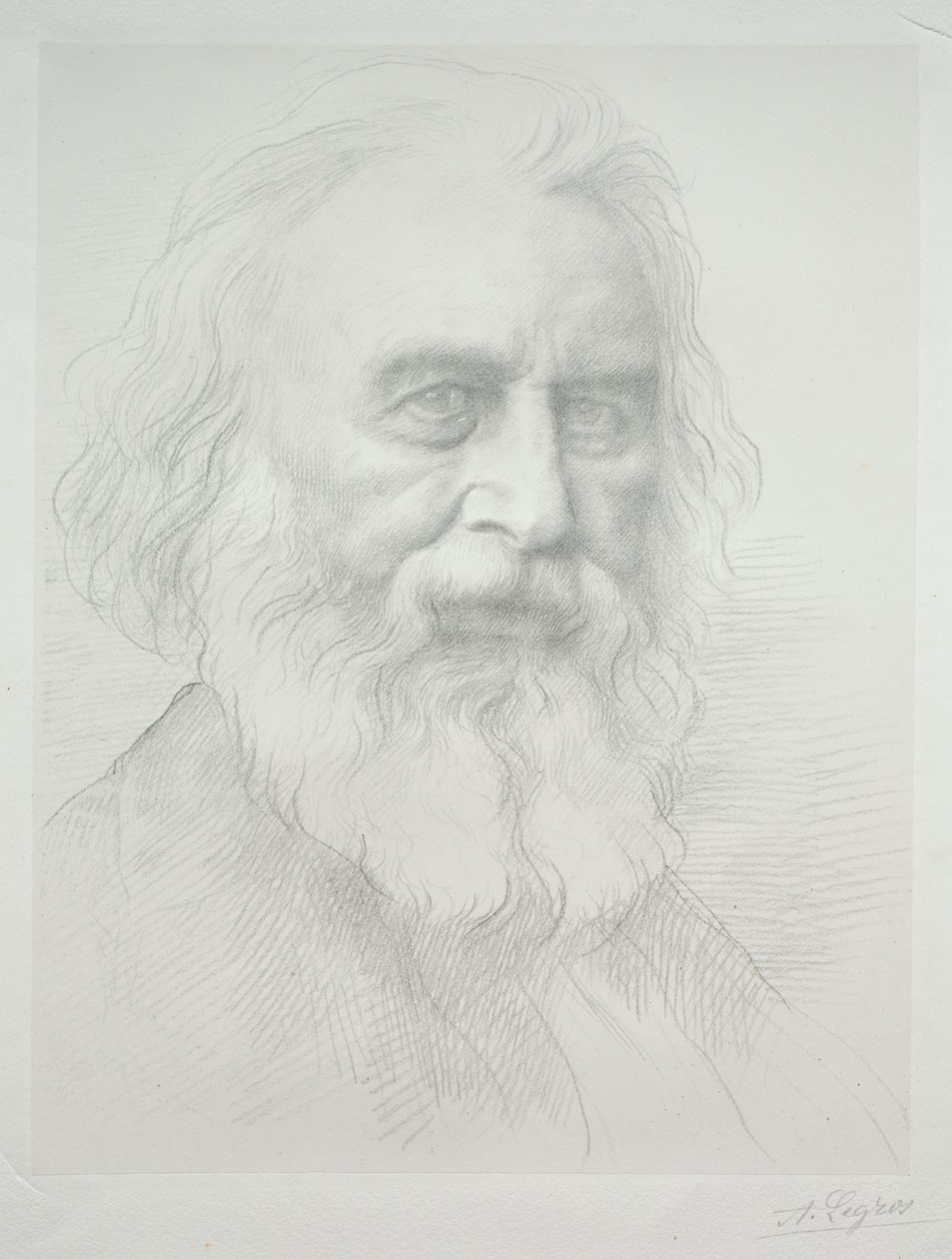Ritratto di Henry Wadsworth Longfellow (2ª tavola) da Alphonse Legros