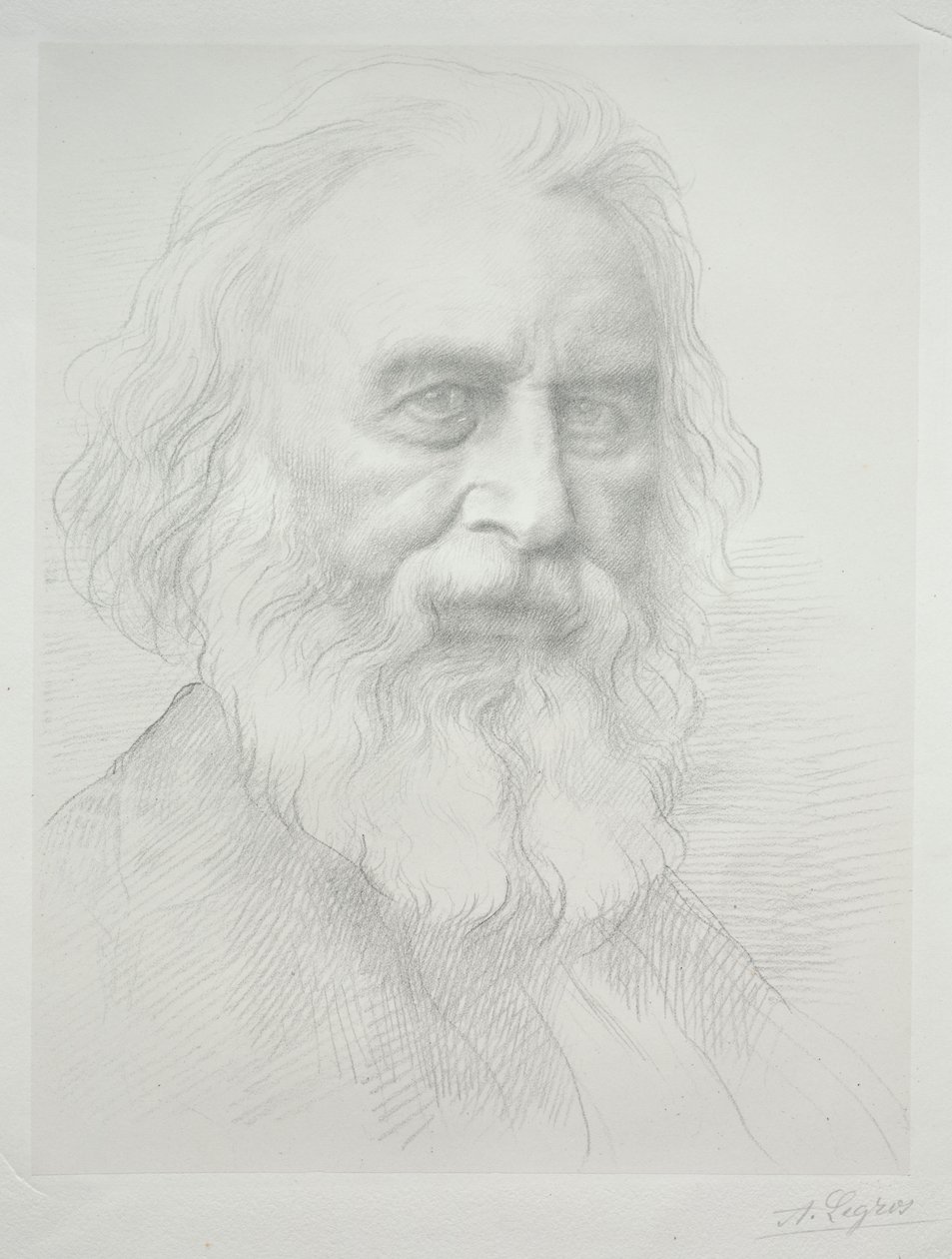 Ritratto di Henry Wadsworth Longfellow (seconda tavola) da Alphonse Legros