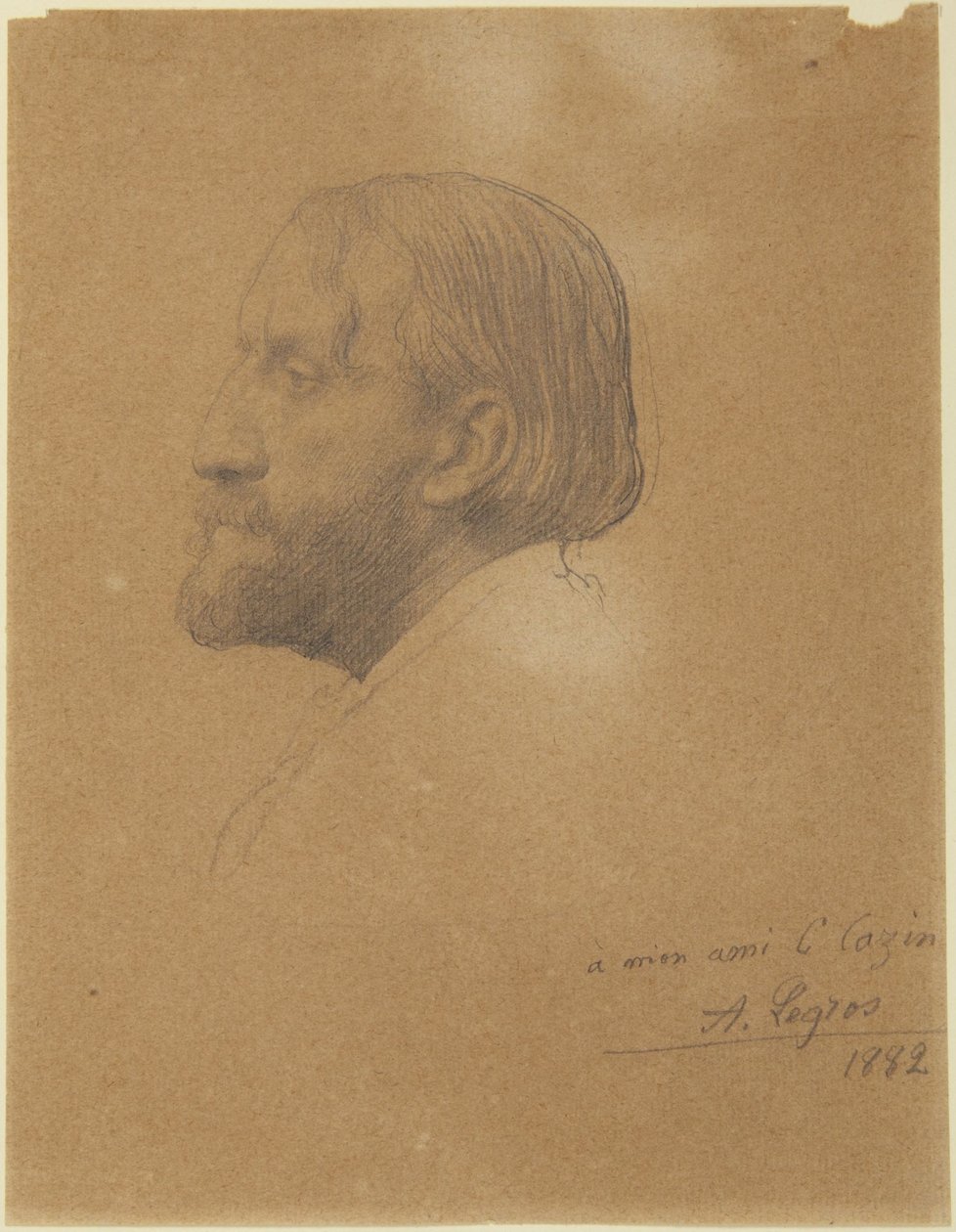 Ritratto di Jean-Charles Cazin () da Alphonse Legros
