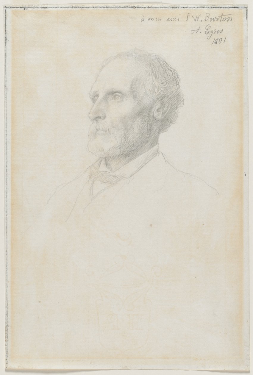 Ritratto di Sir Frederick W. Burton, Direttore della National Gallery, Londra, 1881 da Alphonse Legros