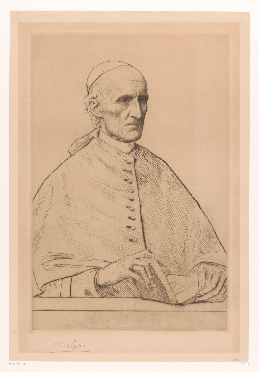 Ritratto del cardinale Henry Eduard Manning, arcivescovo di Westminster da Alphonse Legros