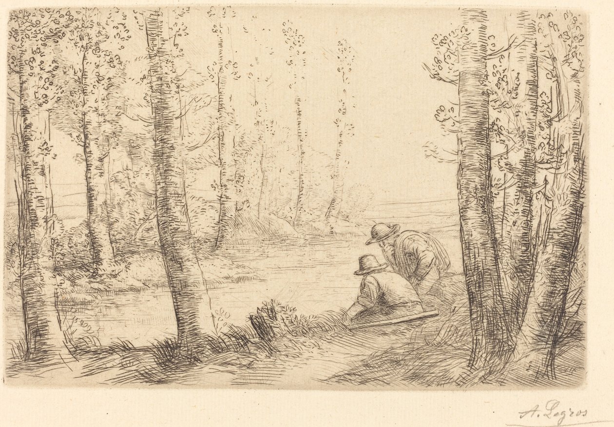 Riposo lungo le Rive del Fiume da Alphonse Legros