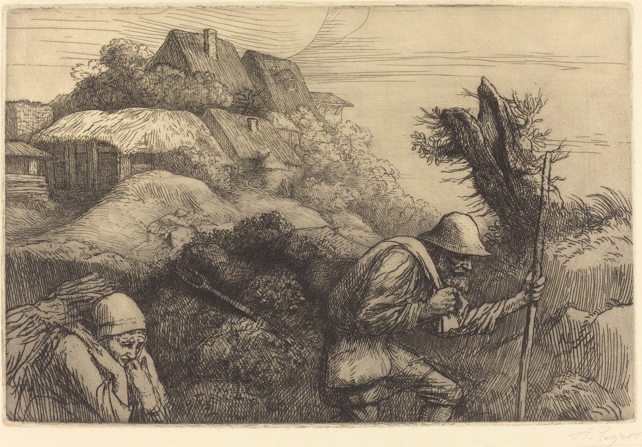 Ritorno dal bosco (Le retour du bois) da Alphonse Legros
