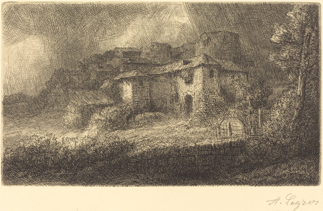 Rovine di un castello (Les ruines du chateau) da Alphonse Legros