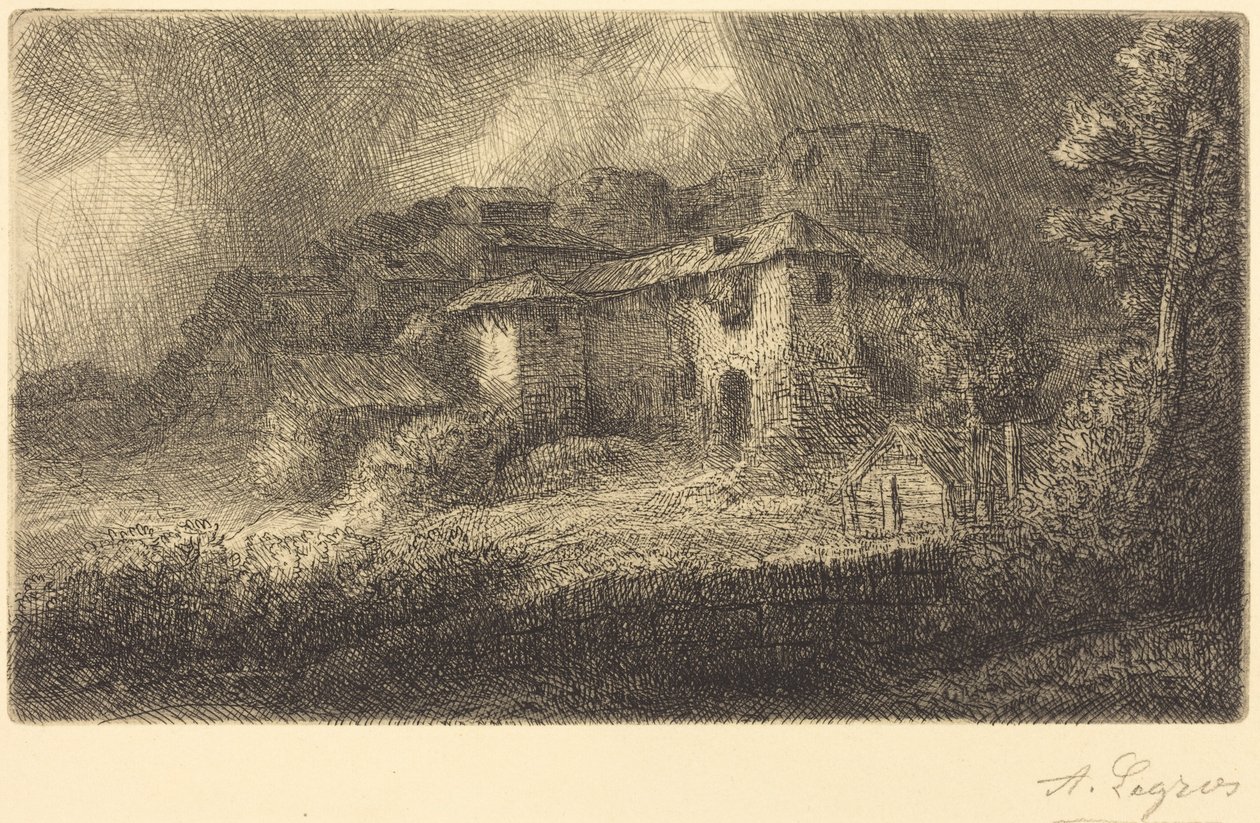 Rovine di un castello da Alphonse Legros