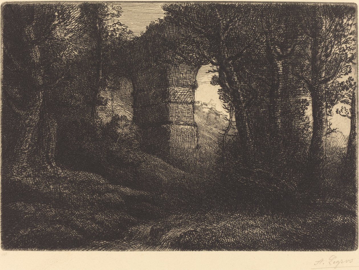 Rovine di un antico acquedotto da Alphonse Legros