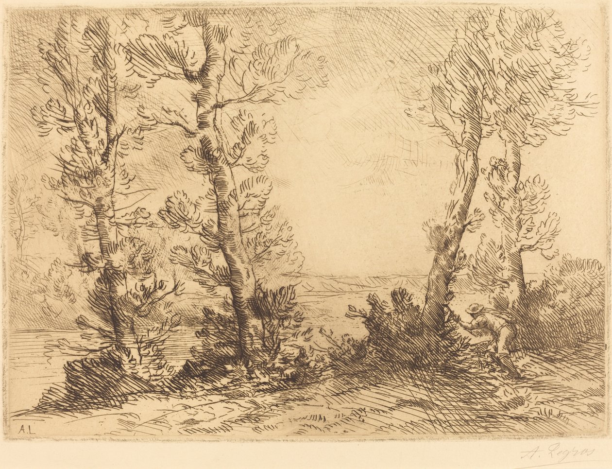 Pescatore di salmoni Le pecheur du saumon da Alphonse Legros