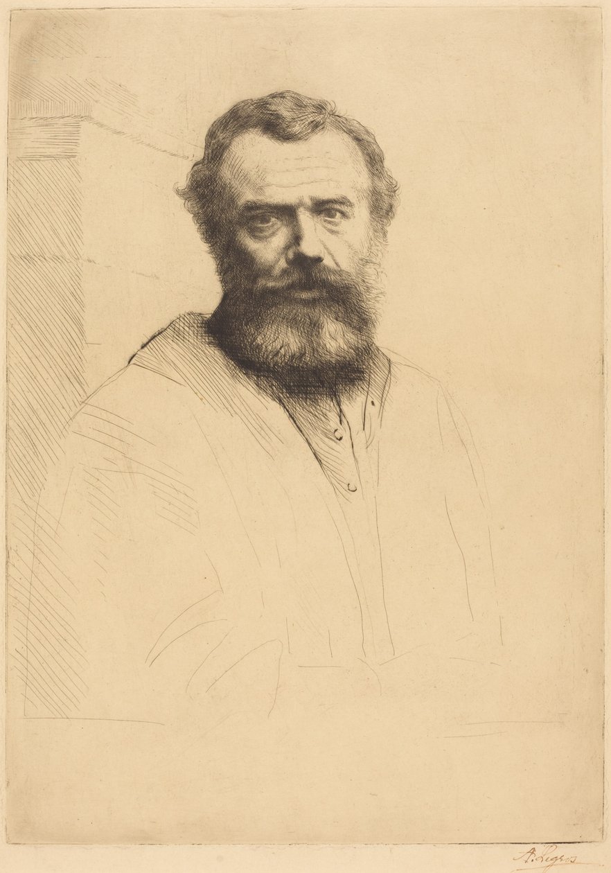 Autoritratto, terza lastra da Alphonse Legros
