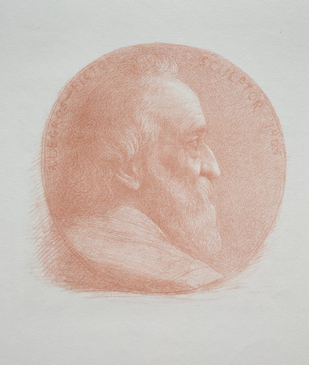 Autoritratto, Medaglione n. 2 (11ª Tavola) da Alphonse Legros