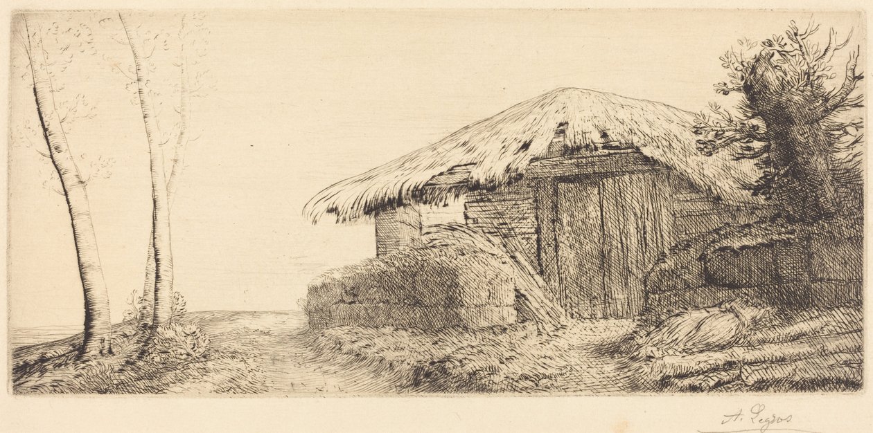 Capanna di pastore su un pendio da Alphonse Legros