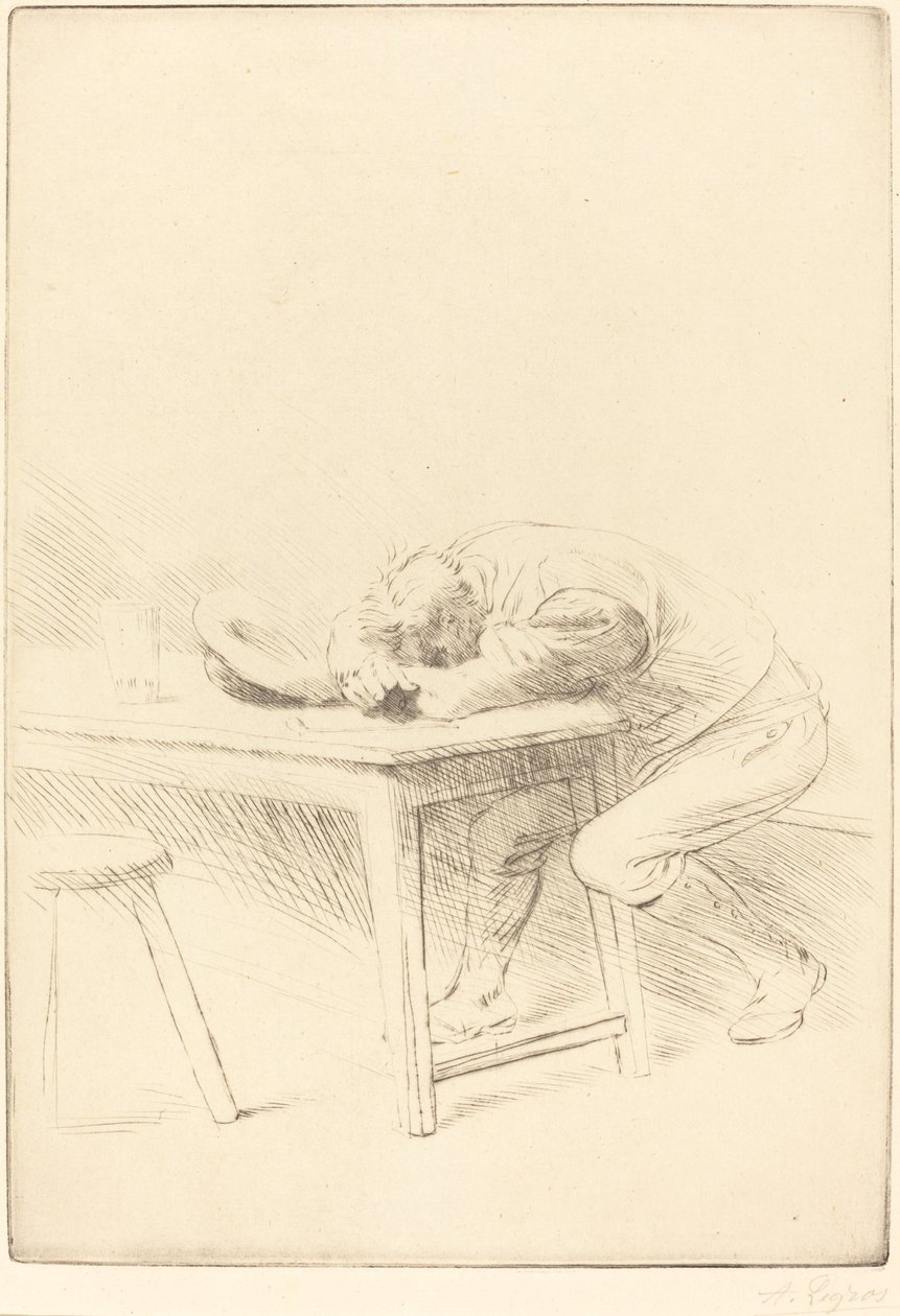Siesta di un operaio da Alphonse Legros