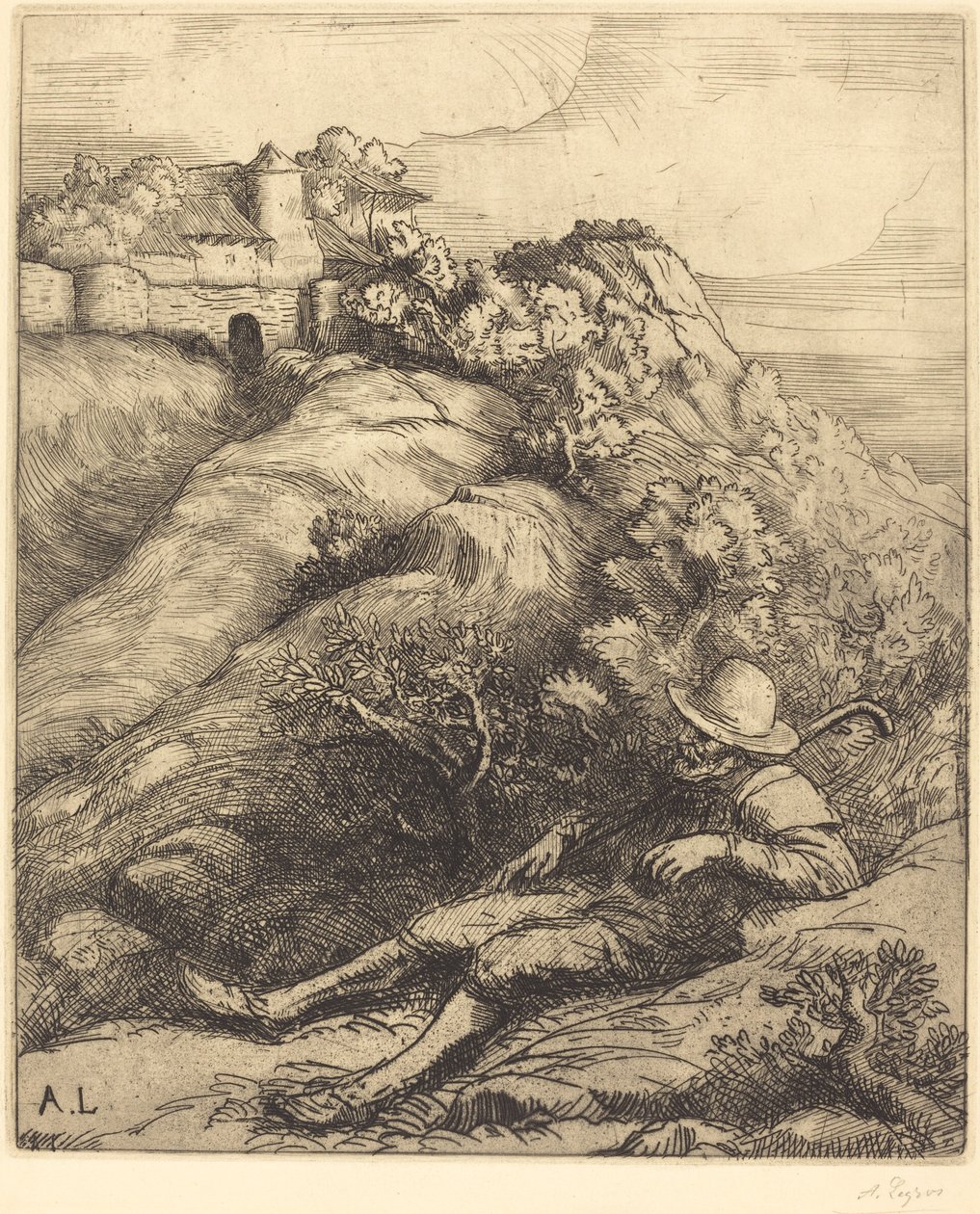 Il riposo del pastore da Alphonse Legros